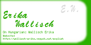 erika wallisch business card